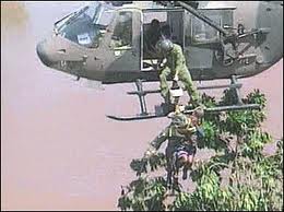 2000 floods a helicopter rescue - part of the company's foundations